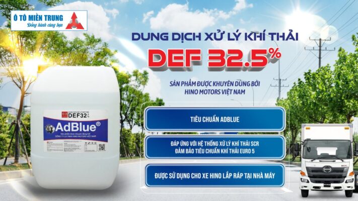 Dung dịch Ure AdBlue tiêu chuẩn ISO 22241 tại đại lý Hino Miền Trung Thanh Hóa