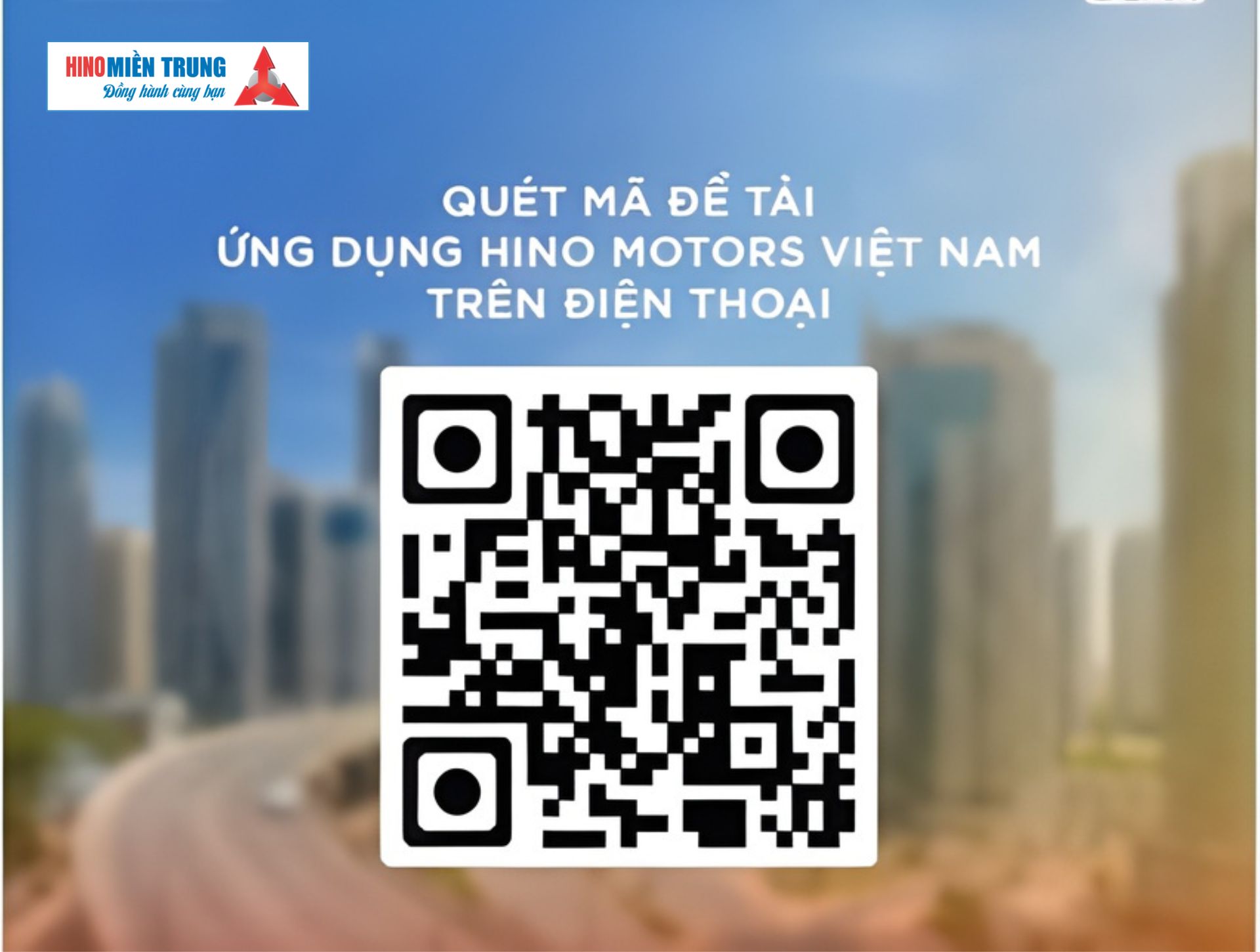 Quét mã tải về ứng dụng HINO dành cho thiết bị di động